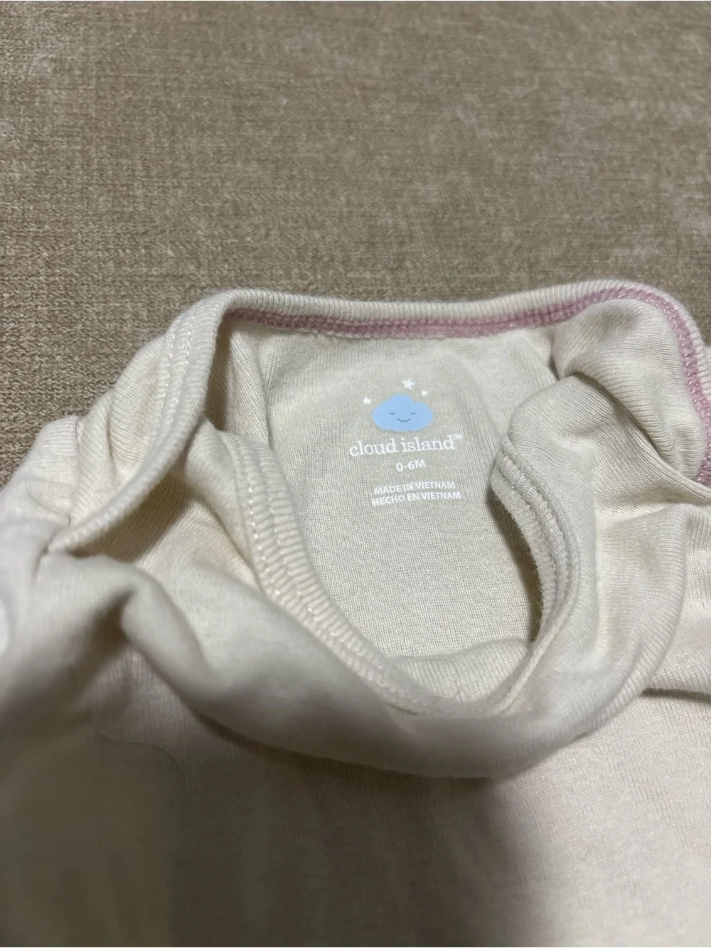 cloud island Cream Baby Short-Sleeve One-Piece